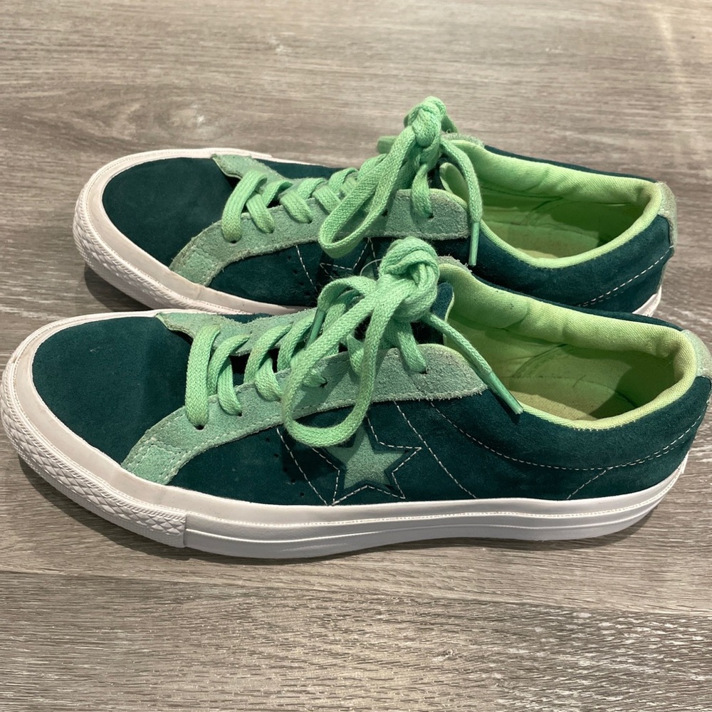 Converse One Star Ox Green Suede Shoes Sneakers 261793C Size 6 1/2 Mens